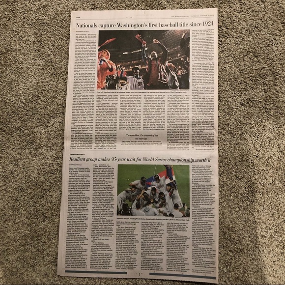 Copy of Washington Post Celebrating Washington Nationals World Series Win - Picture 7 of 8